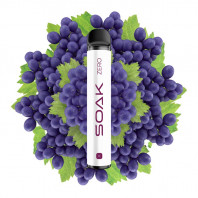 Электронная сигарета SOAK X ZERO 2200 - Isabella Grapes (Виноград)