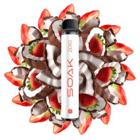 Электронная сигарета SOAK X ZERO 1500 - Strawberry Raffaello (Клубничное Рафаелло)