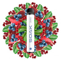 Электронная сигарета SOAK X ZERO 1500 - Smoothie Bowl (Смузи черника гранат мята)
