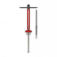 Кальян Alpha Hookah - Echo Silver (Ruby Red) 48см (Без колбы)