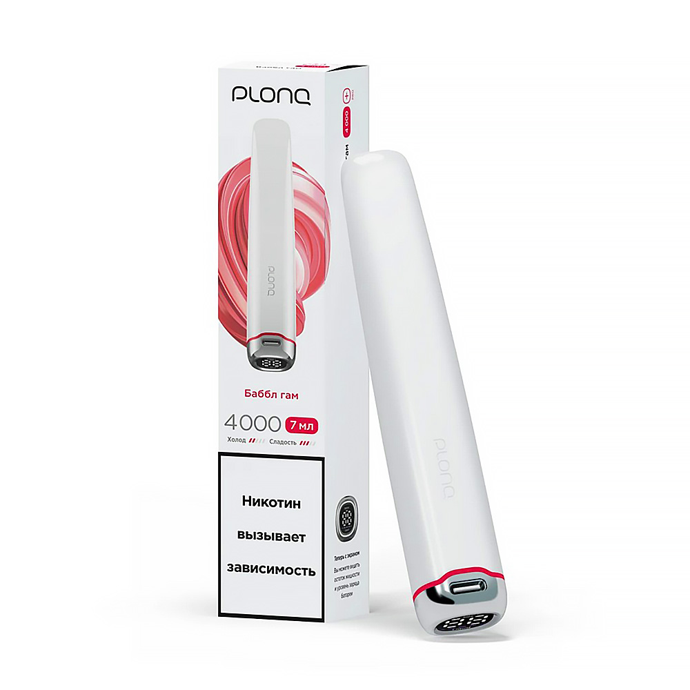 Электронная сигарета PLONQ PLUS PRO 4000 - Бабл Гам